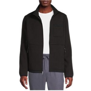 George black zip up sweater jacket w/ fur lining L